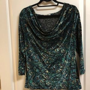 Dress Barn scoop neck velvety blouse